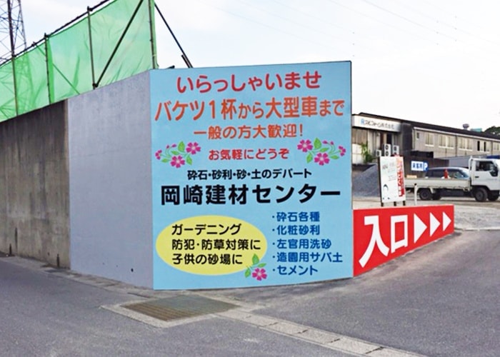 建材センターの看板