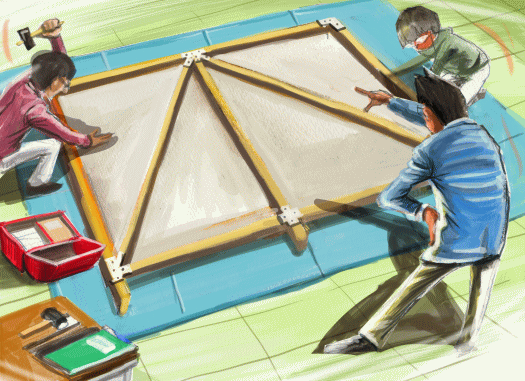 制作中のイラスト